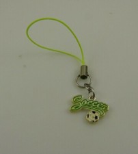 Soccer ball Cell phone charm purse strap cool sports green strap