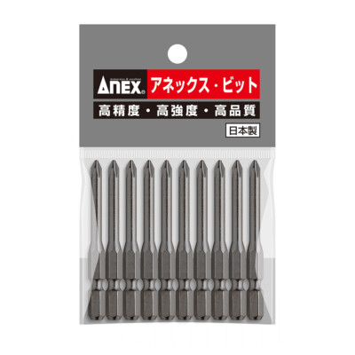 ANEX Screwdriver Power Bit Mag +1x4.5x65mm AP-16M 10pcs JIS Japan