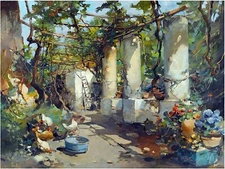 Chickens Terrace Capri Grape Tile Mural Kitchen Wall Backsplash Marble Ceramic