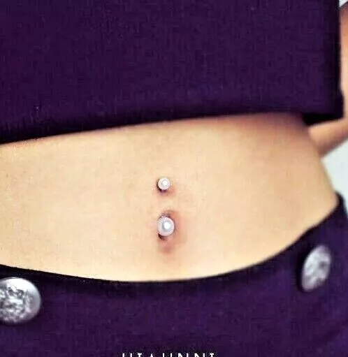 White Belly Button Piercing