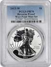 2013-W American Silver Eagle Dollar West Point Mint Set Reverse PR70 PCGS