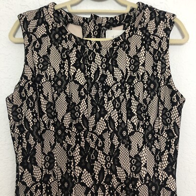 hd in paris black lace dress NEW Anthropologie HD in Paris Violante Stretch Lace Dress Black & Nude $168  XS