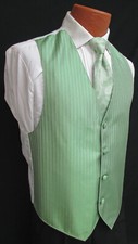 Men's Clover Green Jean Yves Tuxedo Vest  Tie Paisley Wedding Groom Prom Formal
