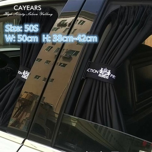 2Pcs Junction Produce Car Curtains White JP Letter Window Shade Valance S Size - Picture 2 of 12