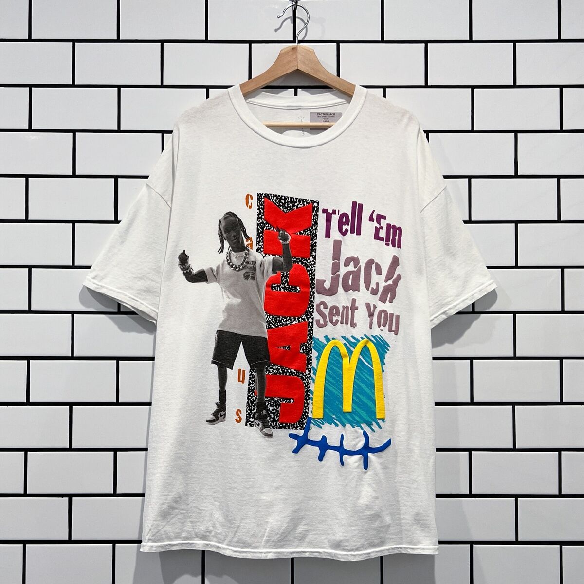 TRAVIS SCOTT CACTUS JACK X MCDONALDS JACK SMILE T-SHIRT TRAVIS SCOTT CACTUS JACK X MCDONALDS JACK SMILE T-SHIRT