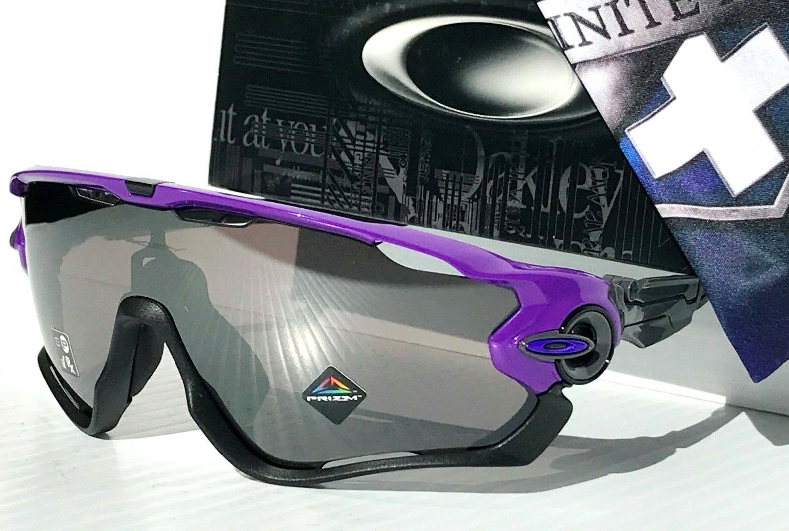 NEW Oakley JAWBREAKER Purple Shield PRIZM Black Iridium Lens