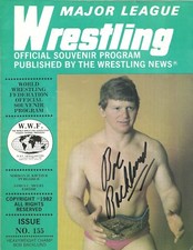 AM620  WWF Champion Bob Backlund   signed Vintage WWF Wrestling Program  w/COA