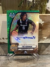 2024-25 Bowman University Chrome Tre Norman Green Shimmer Refractor Auto