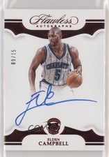 2018-19 Panini Flawless Flawless Auto Ruby 9/15 Elden Campbell #FA-ECB Auto 3d3