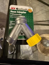 Ace Hose Splitter 2 Way Heavy Duty Zinc Hose Y Adapter Connector Garden