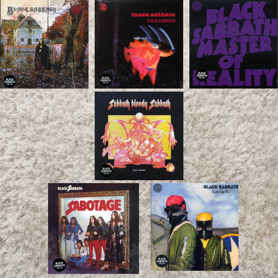 Black Sabbath Vinyl Lot of 6 LPs Ozzy Era Classics S/T, Paranoid