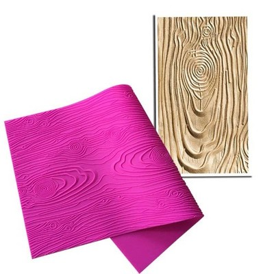 AK ART KITCHENWARE Woodgrain Fondant Impression Mat L 17.6'' x W 9.45'', Pink