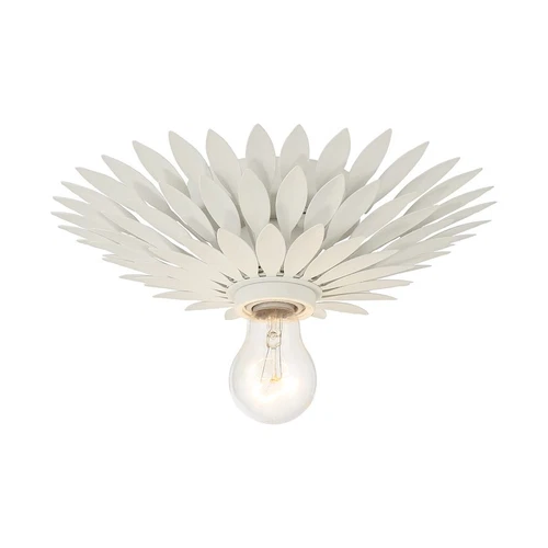 Crystorama Broche 1 Light Flush Mount, Matte White - 500-MT - Picture 1 of 1