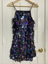 Forever 21 LADIES’ BLACK BIG SEQUIN DRESS Size SMALL NEW NWT