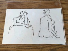 Original Artwork Drawing Sketch By Opie O'Brien Deco Eclectic One Of A Kind