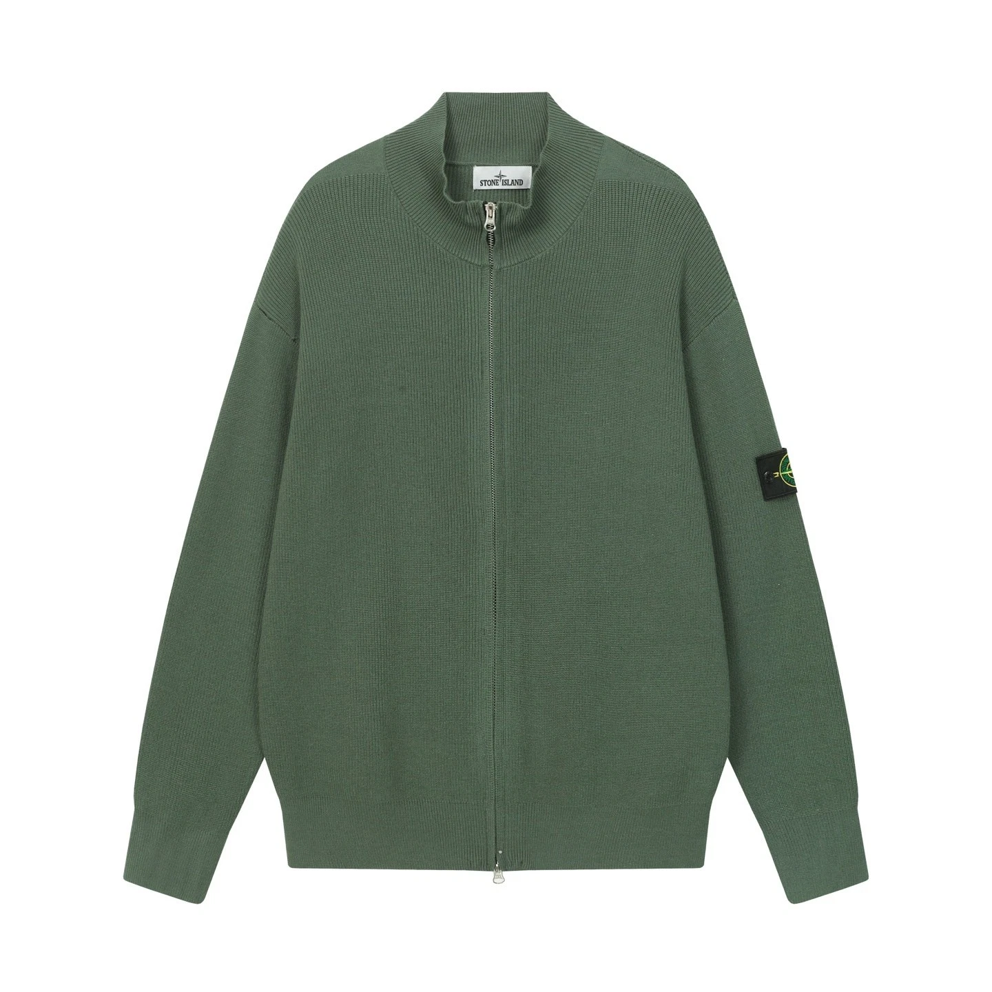 STONE ISLAND New Casual Knit Sweater with Zip Detail