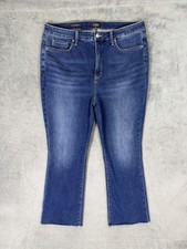 NYDJ Jeans Womens 14 Blue Dark Wash High Rise Slim Bootcut Lift Tuck Stretch