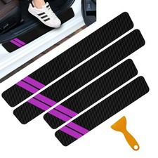 4PCS Car Door Sill Protectors, Car Door Edge Guards, Carbon Fiber Auto Entry ...