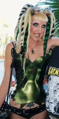 Rubio Negro Verde Dread Falls Rastas Extensiones de Cabello Rastas Cibergotas Gótico - Imagen 1 de 4
