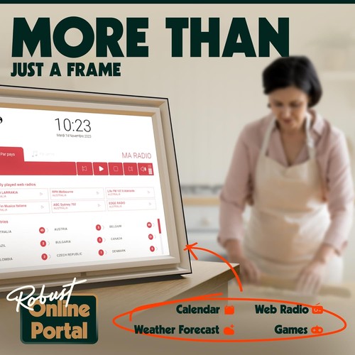 Pix-Star 17 inch Extra Large Digital Frame | Free Unlimited Cloud, Motion Sensor - Picture 7 of 9