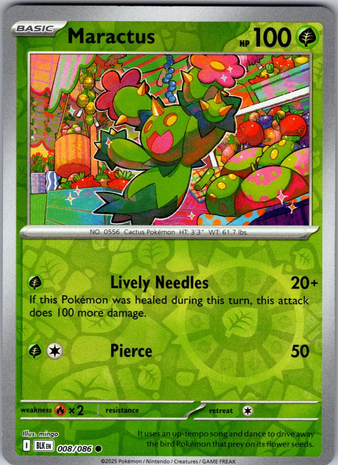 Maractus 008/086 Black Bolt Reverse Holo NM/M