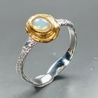 Handmade Natural Opal Ring 925 Sterling Silver Size 8 /R474169