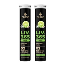 Auric Liv 365 Green Effervescent Tablet | Supports overall wellbeing