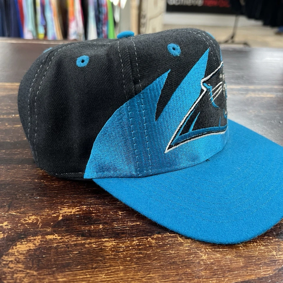 Vintage Carolina Panthers Logo Athletic Shark tooth Hat - Image 3 of 4