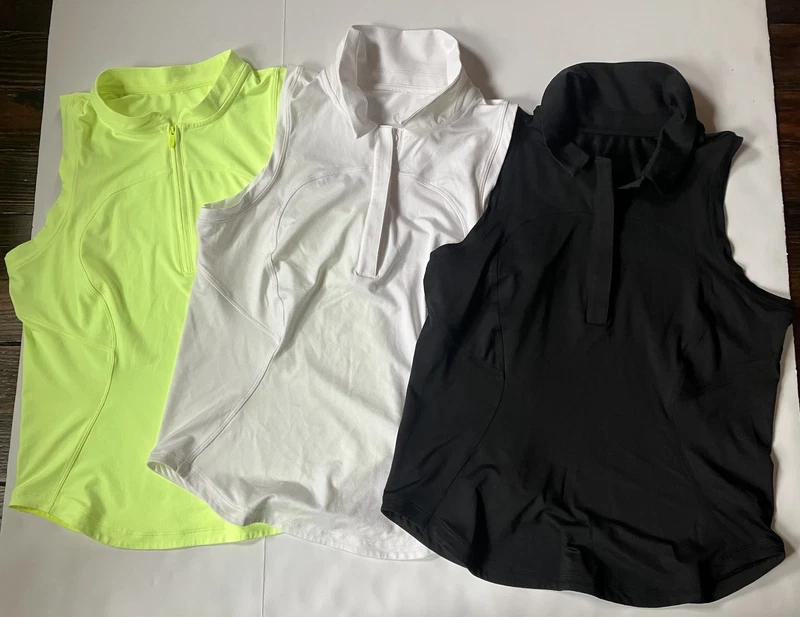 lululemon 1/4 zip sleeveless running athleisure shirt