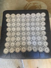 Antique hand crocheted lace tablecloth