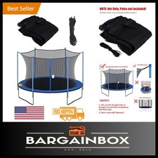 Breathable 14FT Trampoline Safety Net - Secure and Easy to Install for 6 Poles