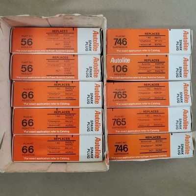 Autolite Spark Plug Lot of 10 Part 56 66 746 106 765 Resistor Suppressor