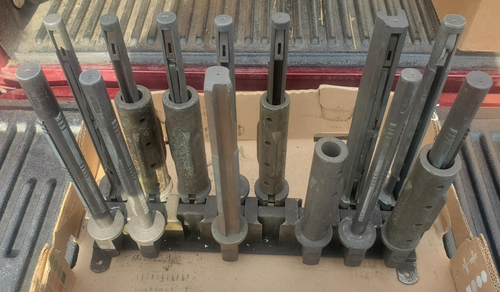 Lot of 13 Sunnen SL Honing Mandrels w/storage rack ,5 sleeves Vintage ...