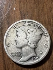 1919 Mercury Dime - Actual Silver Coin Shown Good Shape Same Day Ship Free FM