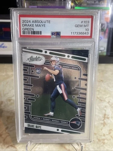 Drake Maye Absolute Green Rc PSA 10