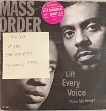 Mass Order Lift Every Voice Take Me Away Vinyl Record 7" EX/G+ 657748 1992