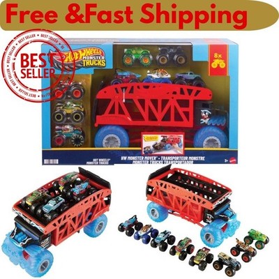 Hot Wheels Monster Trucks Monster Mover Hauler & Trucks Bundle Best Price