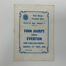 1978/79  Finn Harps v Everton  UEFA Cup 1st Rnd 1st Leg  Programme