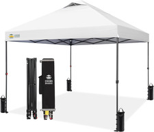 CROWN SHADES 10X10 Pop up Canopy - Patented Center Lock One Push Instant Outdoor