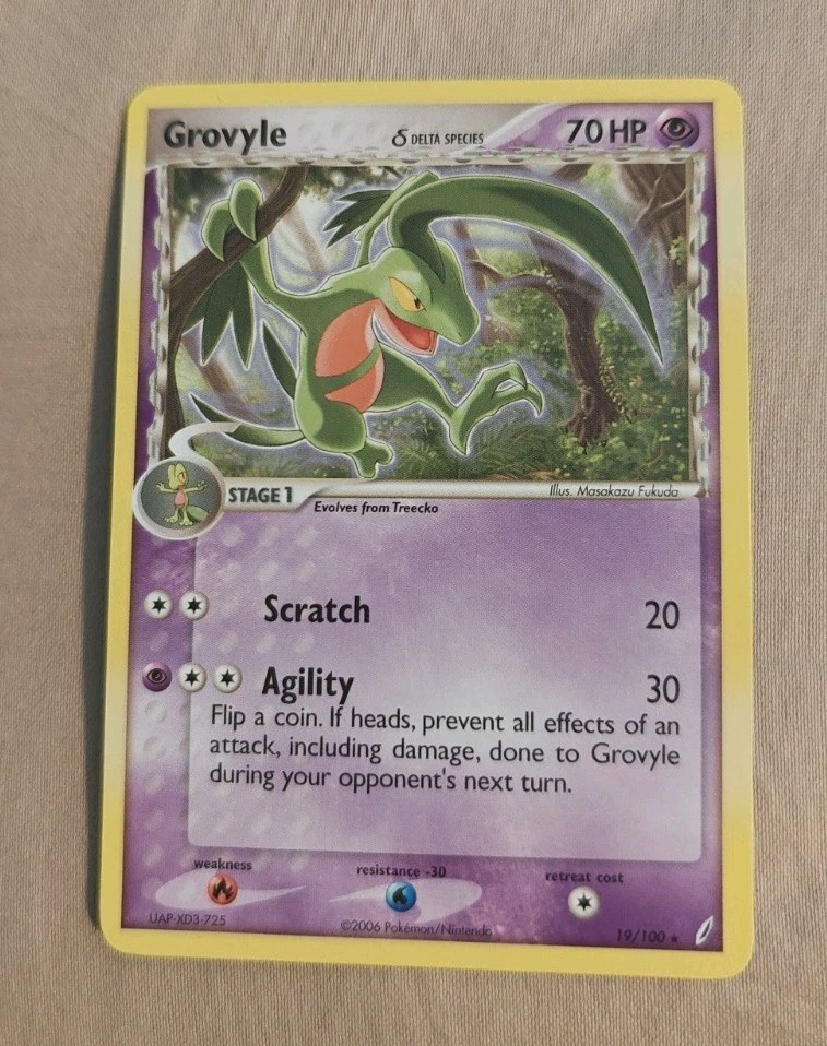 Pokemon TCG Grovyle (Delta Species) 19/100 Crystal Guardians Regular Mint Card