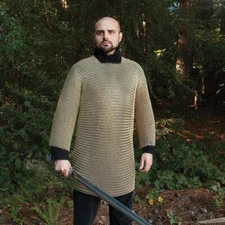 Medieval Plated Brass Chain MAil Armor Shirt