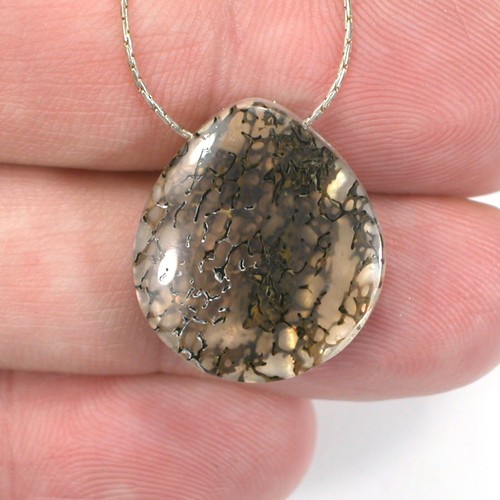 DVH Edelstein Dinosaurier Knochenbiopsie Perlmutt Doppelperle 21x19x6mm (5429) - Bild 3 von 5