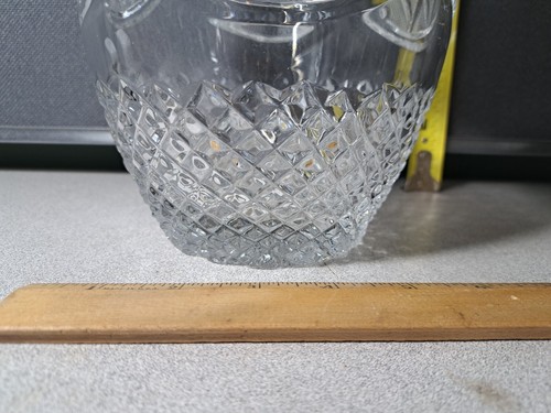 Vaso cristallo piombo pesante soffiato bocca bohemien 10" bellissimo #4084BMT - Foto 4 di 8