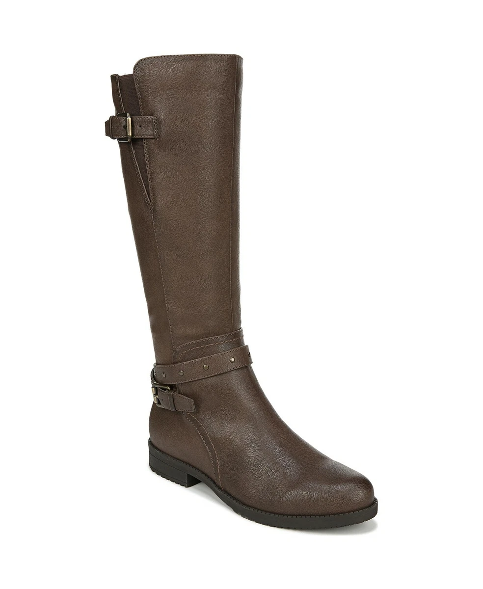 Soul Naturalizer Vikki Wide Calf High Shaft Boots Dark Brown Size