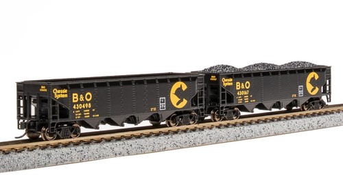 Broadway Limited N Scale ~ B&O Chessie ~ ARA 4-Bay Hopper w/Load ~ 4 Pack ~ 7422 - Picture 5 of 9