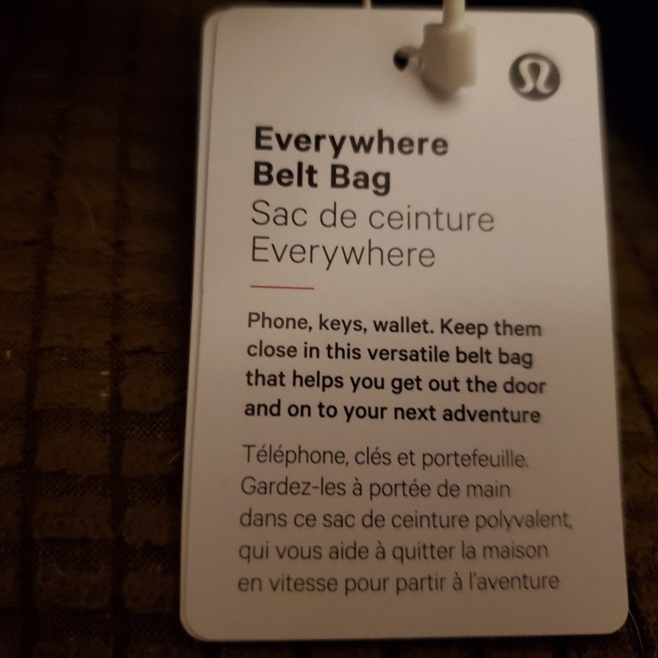 Lululemon Everywhere Belt Bag Black/White One Size eBay