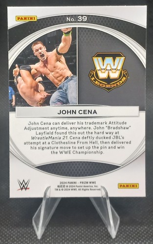 2024 Panini Prizm WWE - WrestleMania Moments #39 - John Cena - Bild 2 von 2