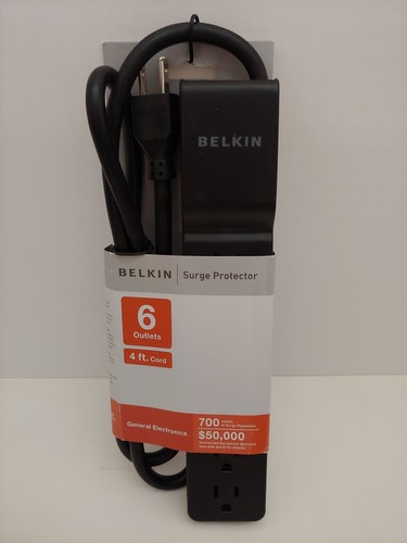 Protector contra sobretensiones Belkin Six Tap 700 julios negro mangas 4 - Imagen 1 de 2