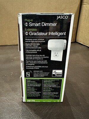 Jasco Z-Wave Plus Plug-In Dual Outlet Smart Dimmer, White (28170)
