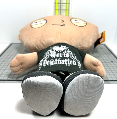 Family Guy Stewie Peluche 2010 "Dominación Mundial" MAMÁ Tatuaje 15" Muñeca Camuflada Pantalones - Imagen 6 de 10